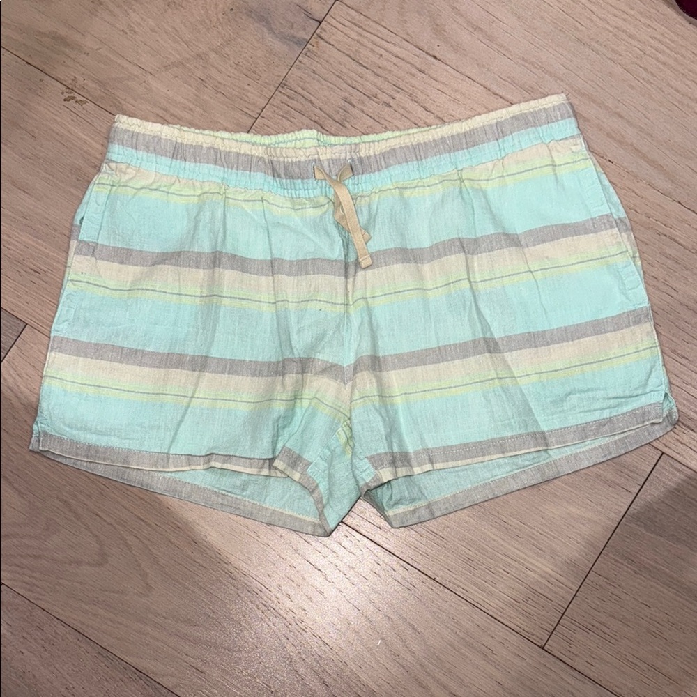 Patagonia Women's Athletic Shorts in Mint and Gray